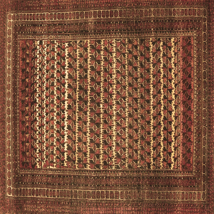 Square Persian Brown Traditional Rug, tr4563brn