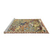 Sideview of Machine Washable Traditional Sienna Brown Rug, wshtr4564