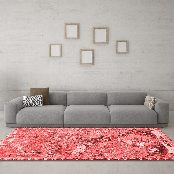 Traditional Red Washable Rugs