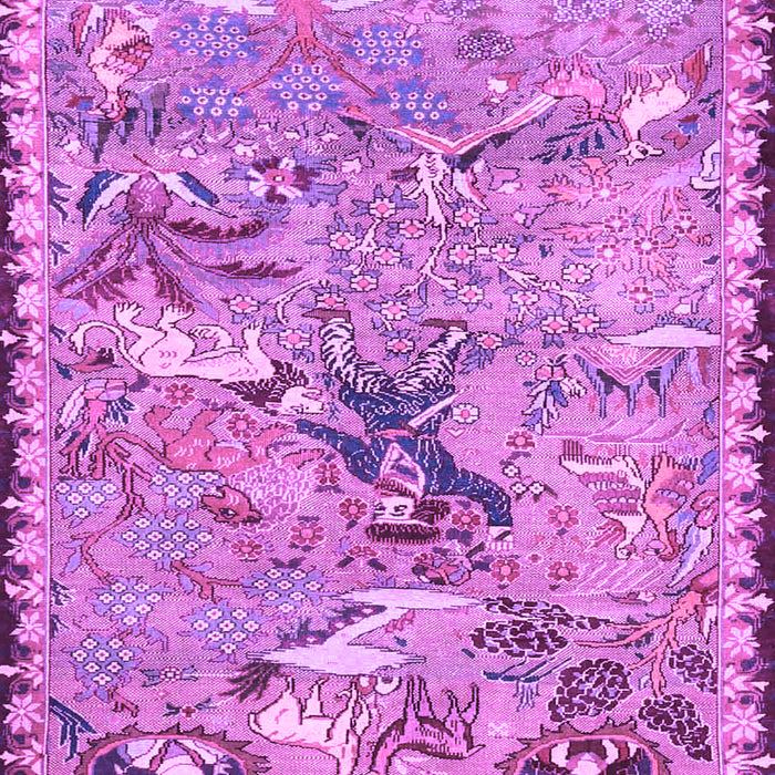 Machine Washable Animal Purple Traditional Area Rugs, wshtr4564pur