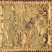 Square Animal Brown Traditional Rug, tr4564brn