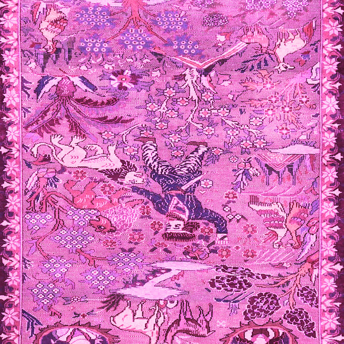 Machine Washable Animal Pink Traditional Rug, wshtr4564pnk