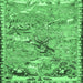 Square Machine Washable Animal Emerald Green Traditional Area Rugs, wshtr4564emgrn