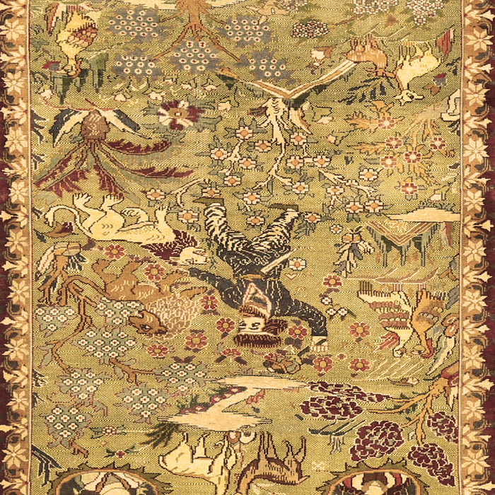 Machine Washable Animal Brown Traditional Rug, wshtr4564brn
