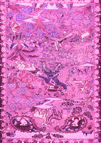 Animal Pink Traditional Rug, tr4564pnk