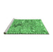 Sideview of Machine Washable Animal Emerald Green Traditional Area Rugs, wshtr4564emgrn
