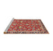 Sideview of Machine Washable Traditional Red Rug, wshtr4565