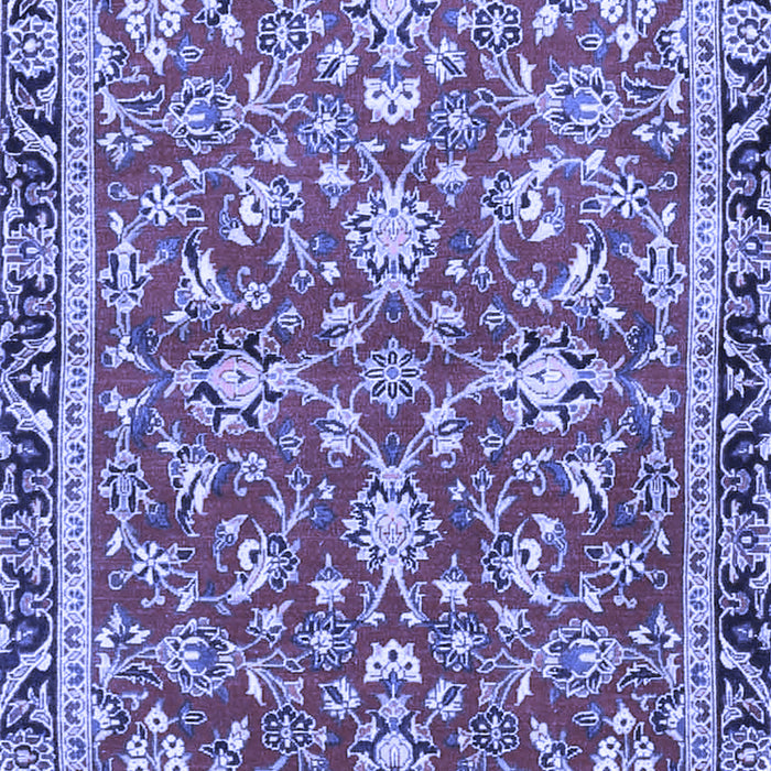 Machine Washable Persian Blue Traditional Rug, wshtr4565blu