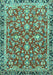 Machine Washable Persian Turquoise Traditional Area Rugs, wshtr4565turq