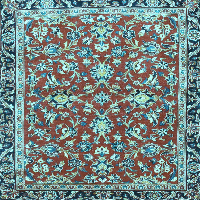 Square Persian Light Blue Traditional Rug, tr4565lblu