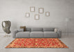 Machine Washable Persian Orange Traditional Area Rugs in a Living Room, wshtr4565org