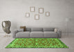 Machine Washable Persian Green Traditional Area Rugs in a Living Room,, wshtr4565grn