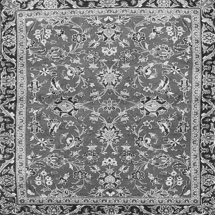 Round Machine Washable Persian Gray Traditional Rug, wshtr4565gry