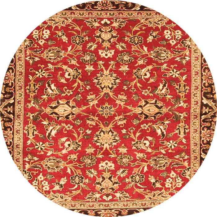 Machine Washable Persian Orange Traditional Area Rugs, wshtr4565org