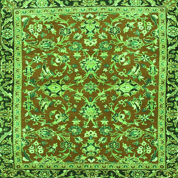 Serging Thickness of Persian Green Traditional Rug, tr4565grn