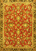 Machine Washable Persian Yellow Traditional Rug, wshtr4565yw