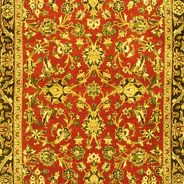 Machine Washable Persian Yellow Traditional Rug, wshtr4565yw