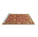 Sideview of Machine Washable Persian Brown Traditional Rug, wshtr4565brn