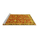 Sideview of Machine Washable Persian Yellow Traditional Rug, wshtr4565yw