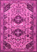 Machine Washable Persian Pink Traditional Rug, wshtr4566pnk