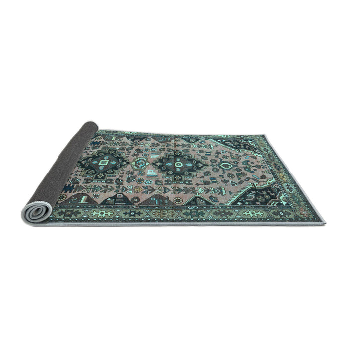 Sideview of Persian Light Blue Traditional Rug, tr4566lblu