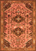 Serging Thickness of Machine Washable Persian Orange Traditional Area Rugs, wshtr4566org