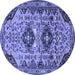 Round Persian Blue Traditional Rug, tr4566blu