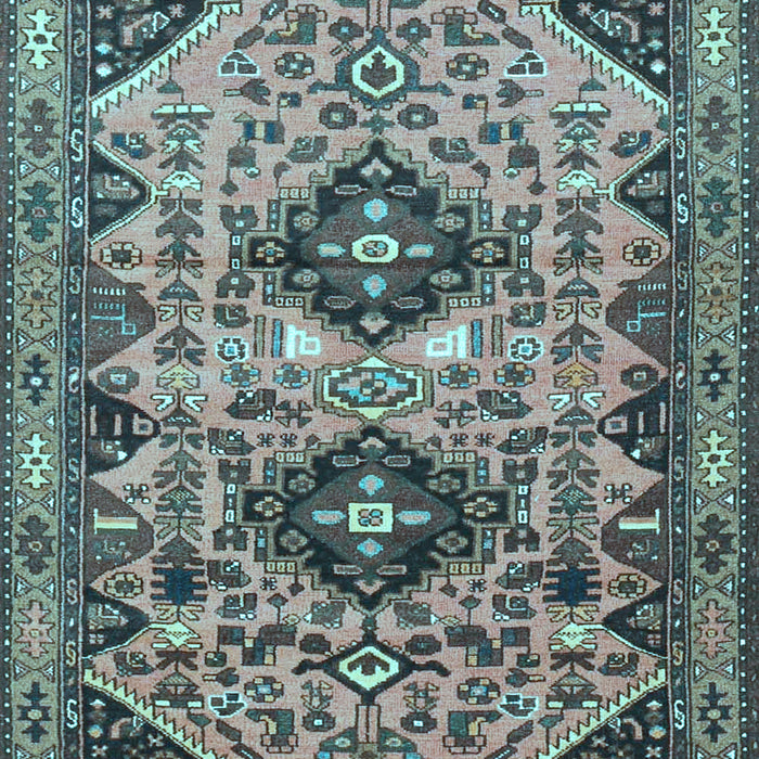 Machine Washable Persian Light Blue Traditional Rug, wshtr4566lblu