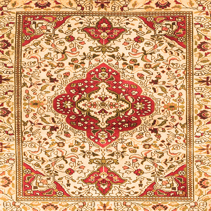 Serging Thickness of Persian Orange Traditional Rug, tr4567org