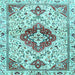 Square Machine Washable Persian Light Blue Traditional Rug, wshtr4567lblu