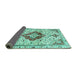 Sideview of Persian Turquoise Traditional Rug, tr4567turq