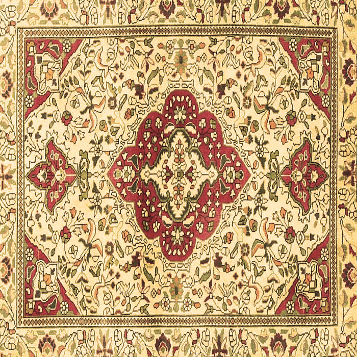 Square Persian Brown Traditional Rug, tr4567brn