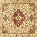 Square Persian Brown Traditional Rug, tr4567brn