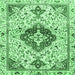 Square Persian Emerald Green Traditional Rug, tr4567emgrn