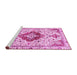 Sideview of Machine Washable Persian Pink Traditional Rug, wshtr4567pnk