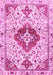 Machine Washable Persian Pink Traditional Rug, wshtr4567pnk