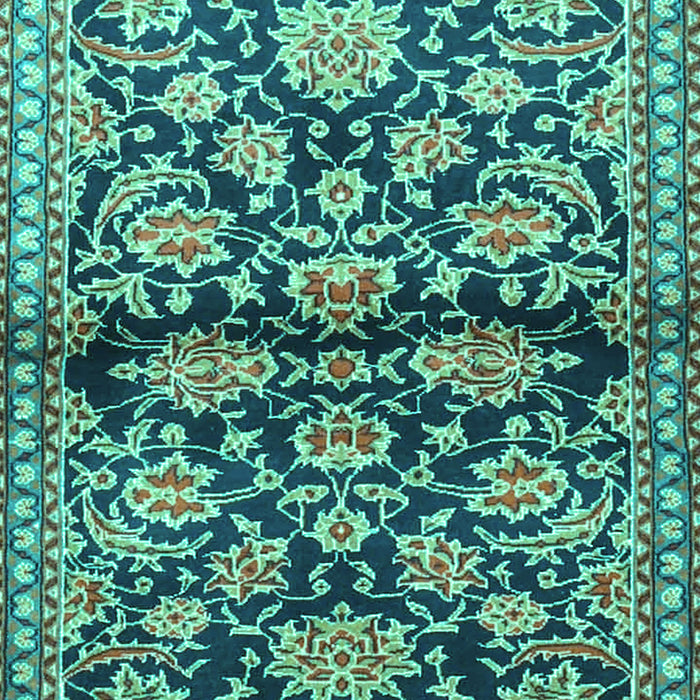 Machine Washable Persian Turquoise Traditional Area Rugs, wshtr4568turq