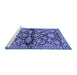 Sideview of Machine Washable Persian Blue Traditional Rug, wshtr4568blu