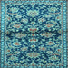 Square Machine Washable Persian Light Blue Traditional Rug, wshtr4568lblu