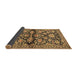 Sideview of Persian Brown Traditional Rug, tr4568brn