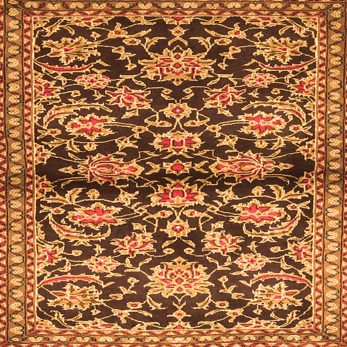 Serging Thickness of Persian Orange Traditional Rug, tr4568org