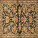 Square Persian Brown Traditional Rug, tr4568brn