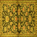 Square Persian Yellow Traditional Rug, tr4568yw
