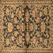 Square Machine Washable Persian Brown Traditional Rug, wshtr4568brn