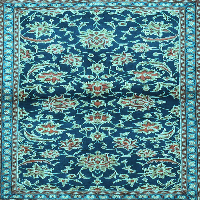 Square Persian Light Blue Traditional Rug, tr4568lblu