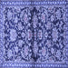 Square Persian Blue Traditional Rug, tr4568blu