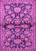 Machine Washable Persian Pink Traditional Rug, wshtr4568pnk