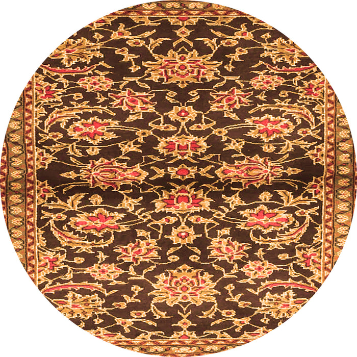 Machine Washable Persian Orange Traditional Area Rugs, wshtr4568org