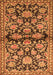 Serging Thickness of Machine Washable Persian Orange Traditional Area Rugs, wshtr4568org