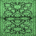Square Persian Emerald Green Traditional Rug, tr4568emgrn